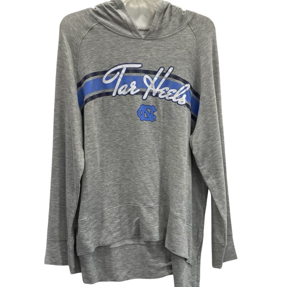 Tar Heels T-Shirt Womens XL University North Carolina Cozy Hooded Tee Logo Gym